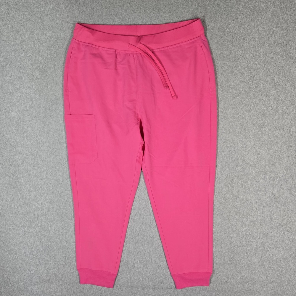Mandala Women Scrub Pants P-L Pink Joggers Sweatpants Equa-Tek Technology